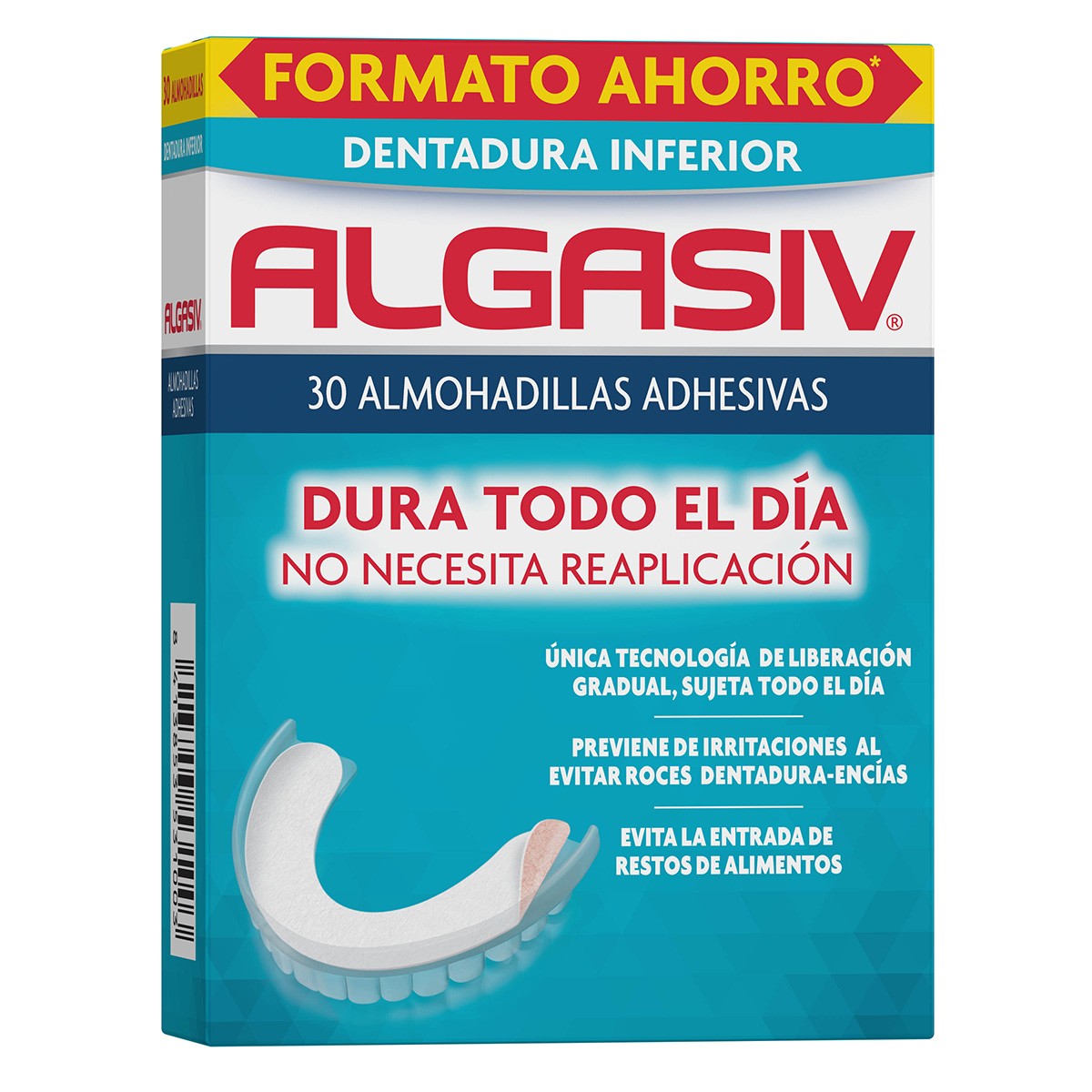 Imagen de Algasiv almohadillas adhesivas dentadura inferior 30uds