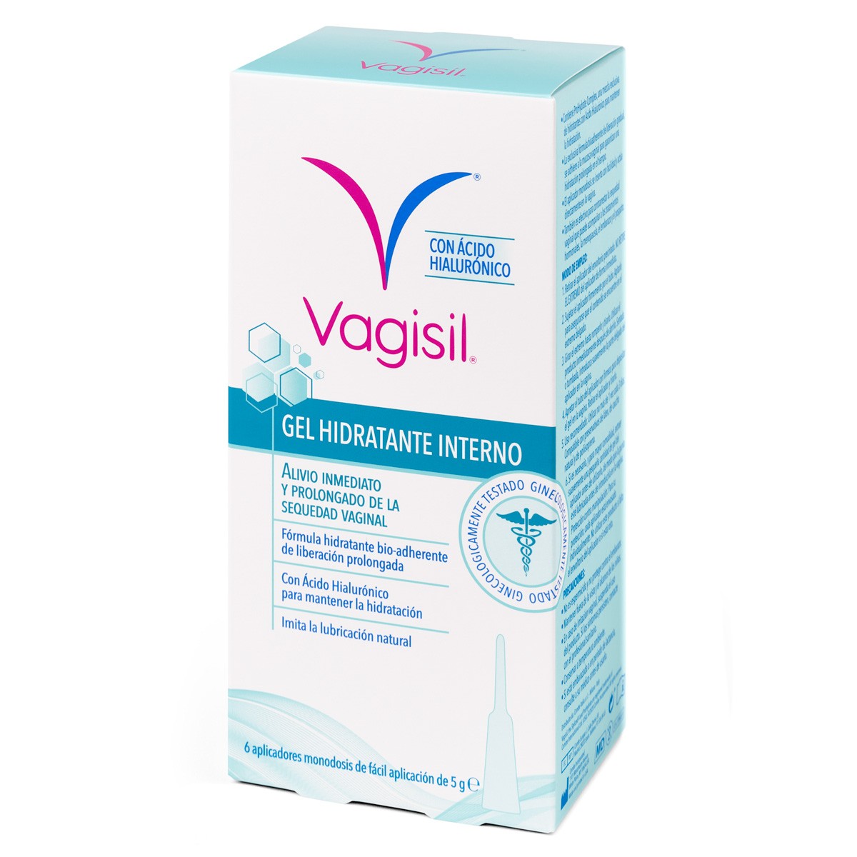 Imagen de Vagisil íntima gel hidratante interno 6ud x 5g